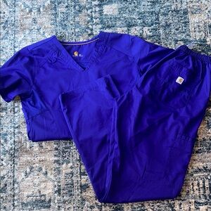 Carhartt Vivid Purple Scrub Top & Pants